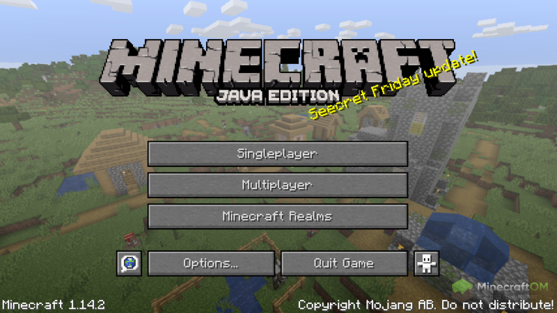 Главное меню Майнкрафт 1.14.2