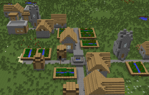 Деревня в Майнкрафт 1.8.2