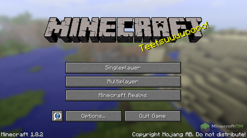 Главное меню Майнкрафт 1.8.2
