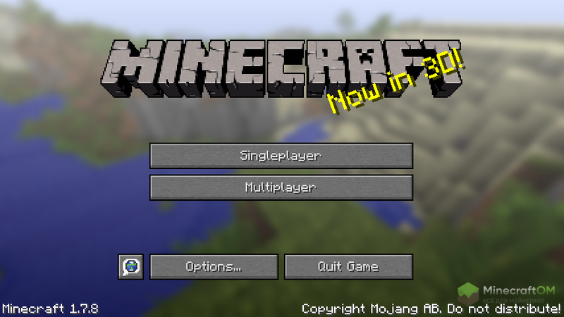 Главное меню Майнкрафт 1.7.8