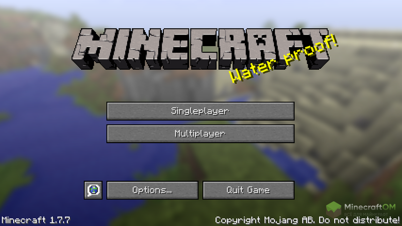 Главное меню Майнкрафт 1.7.7