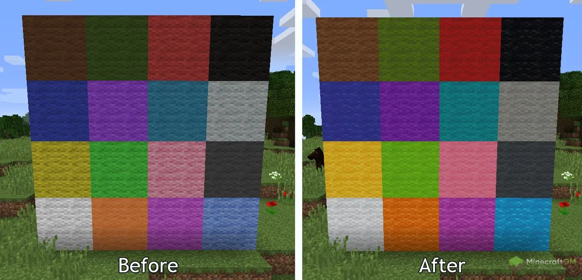 Шерсть до 1.12 и после