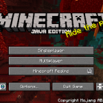 Главное меню Майнкрафт 1.16.5