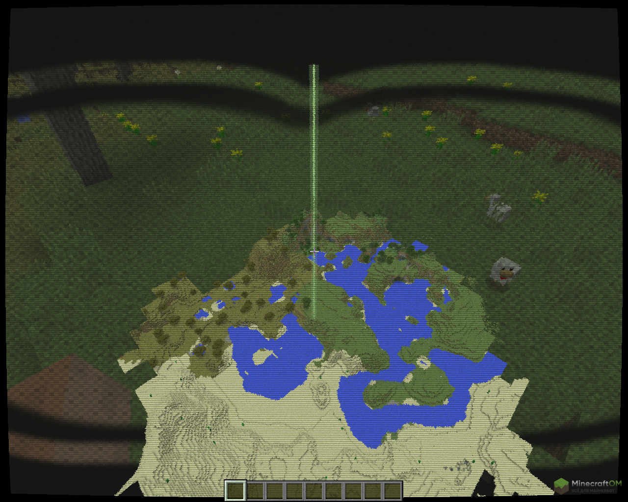 Очки виртуальной реальности с голограммой местности