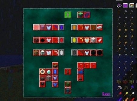 меню стихий из мода Lord Craft