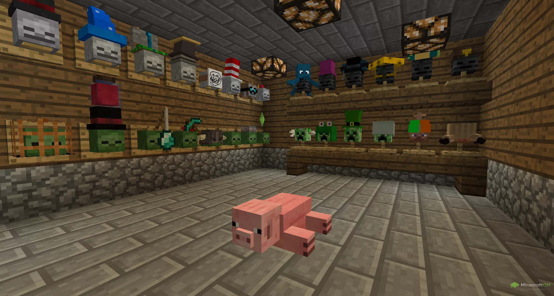 Полки с шляпками