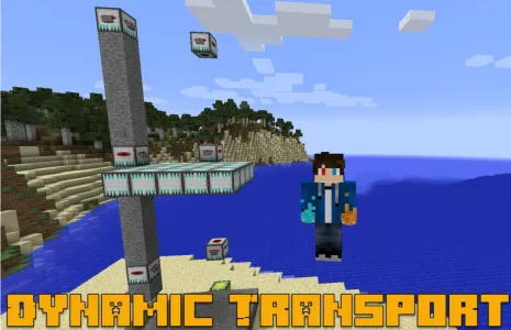 Мод на лифт для Майнкрафт 1.15.2/1.12.2/1.7.10 (Dynamic Transport)