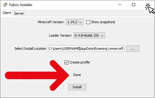 Установщик Fabric. Как установить Fabric. Fabric-installer мод маин.