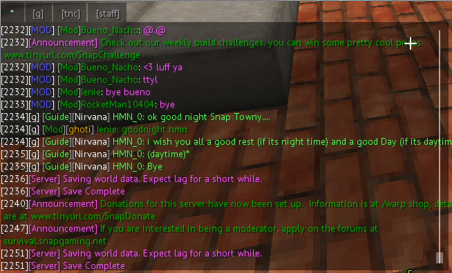 Чат в моде TabbyChat.