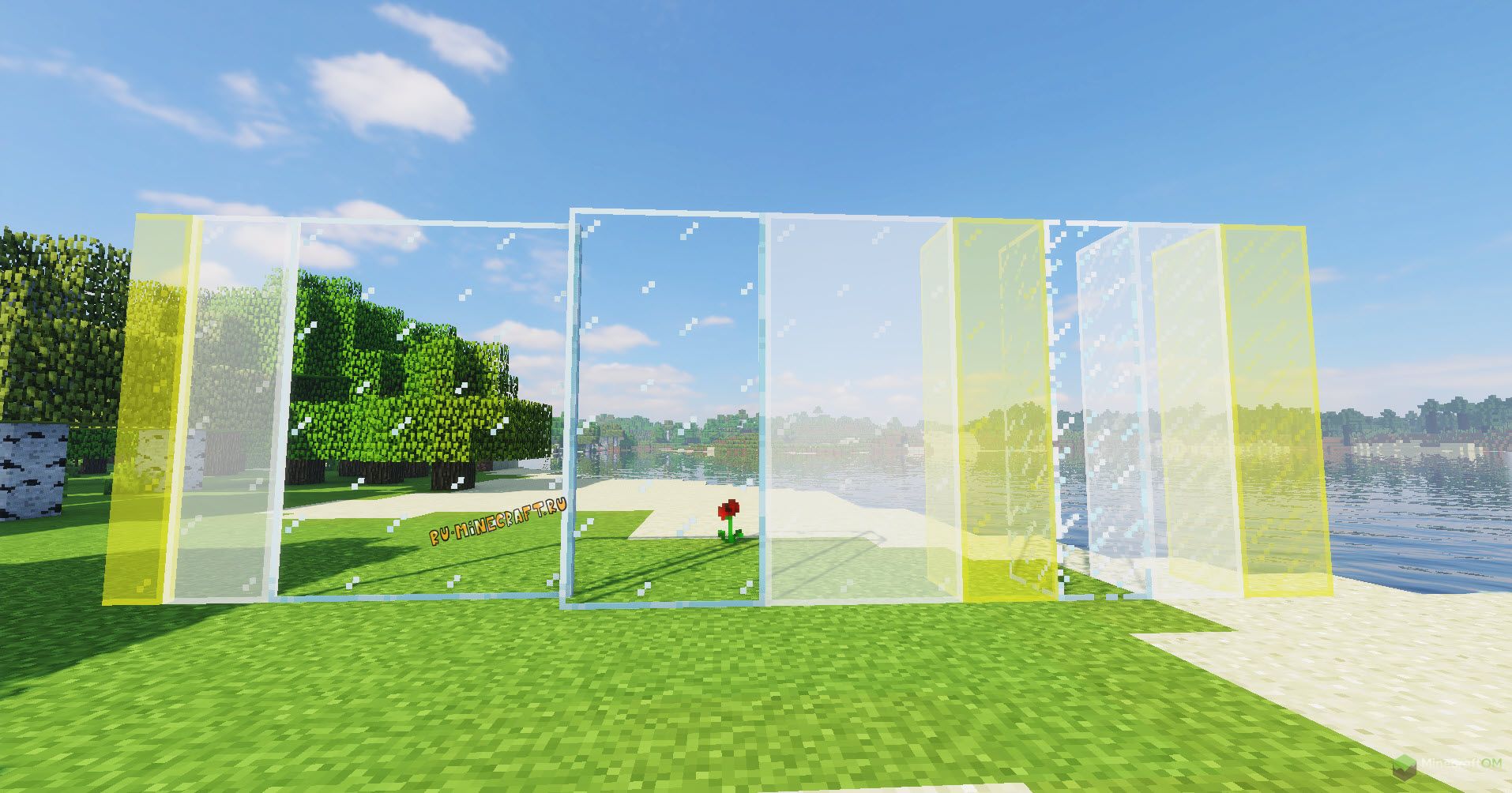 Minecraft connected glass