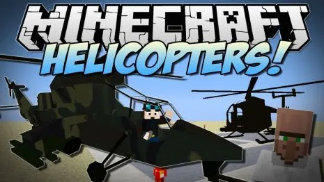 Мод на вертолёты для Майнкрафт 1.7.10 (Helicopters)