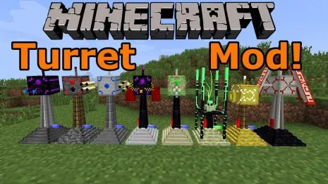 Мод на башни для Minecraft 1.12.2/1.11.2/1.10.2/1.7.10 (Turret mod)