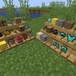 Полки с предметами в моде Shelf.