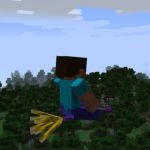 Игрок на метле в моде Flying Things.