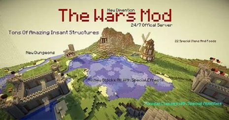 Мод на войны для Майнкрафт 1.10.2/1.9.4/1.8.9 (The Wars) Мод на войны для Майнкрафт 1.10.2/1.9.4/1.8.9 (The Wars)