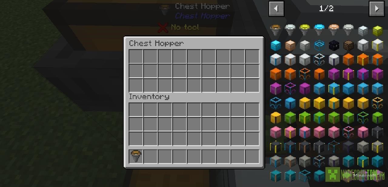 Мод На Воронки Для Майнкрафт 1.14.4/1.12.2/1.7.10 (Chest Hoppers)