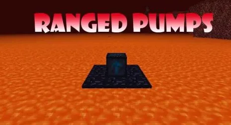 Мод на насос для Майнкрафт 1.16.5/1.15.2/1.14.4/1.12.2/1.11.2/1.10.2 (Ranged Pumps)