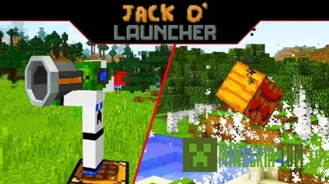 Мод на гранатомет для Майнкрафт 1.14.4/1.13.2/1.12.2 (Jack O Launcher)