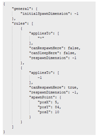 Настройка спавна