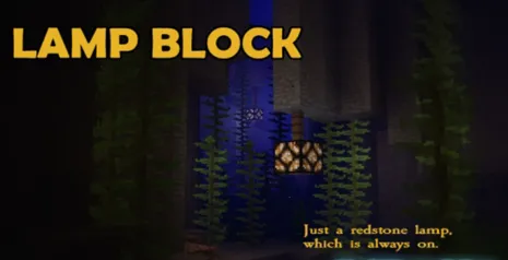 Мод на горящую лампу для Майнкрафт 1.16.3/1.15.2/1.14.4/1.12.2 (Lamp Block)