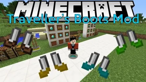 Мод на ботинки путешественника для Майнкрафт 1.16.5/1.15.2/1.14.4/1.12.2 (Traveller's Boots) Мод на ботинки путешественника для Майнкрафт 1.16.5/1.15.2/1.14.4/1.12.2 (Traveller's Boots)
