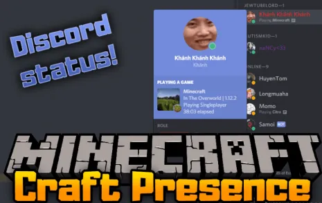 Мод на отображение игры для Майнкрафт 1.17/1.16.5/1.15.2/1.14.4/1.12.2 (CraftPresence) Мод на отображение игры для Майнкрафт 1.17/1.16.5/1.15.2/1.14.4/1.12.2 (CraftPresence)