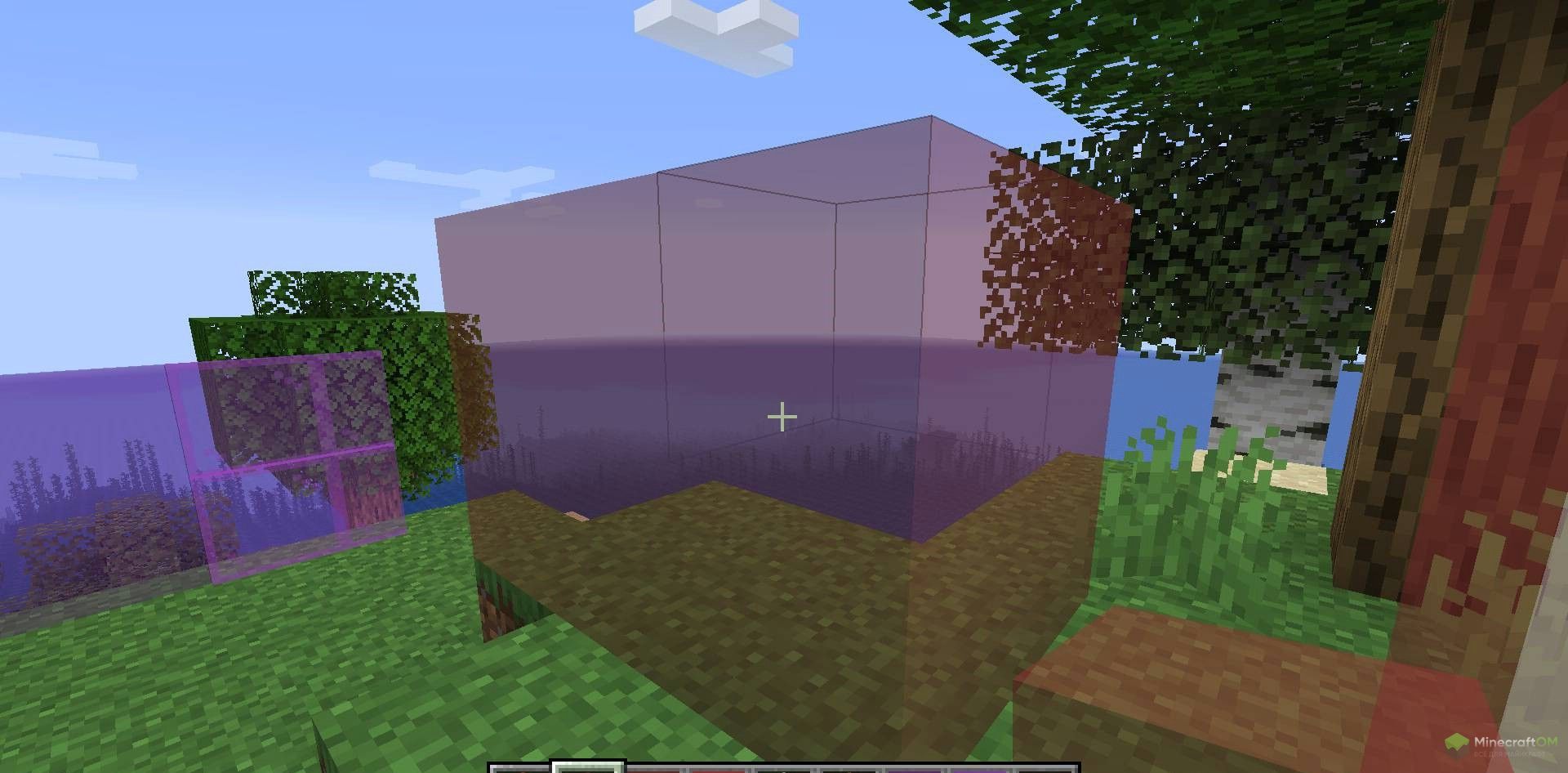 Прозрачный куб из стекла