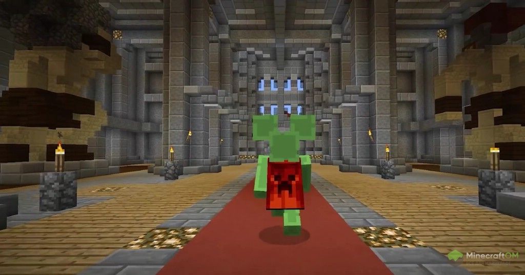 Красный плащ с лицом крипера