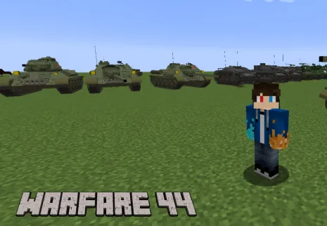 Мод на танки для Майнкрафт 1.12.2/1.7.10 (Warfare 44 Content Pack)