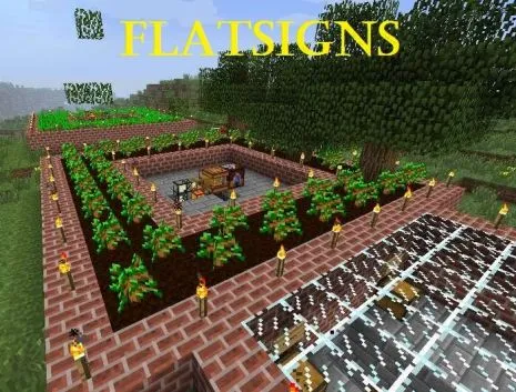 Мод на таблички для Майнкрафт 1.7.10 (FlatSigns) Мод на таблички для Майнкрафт 1.7.10 (FlatSigns)