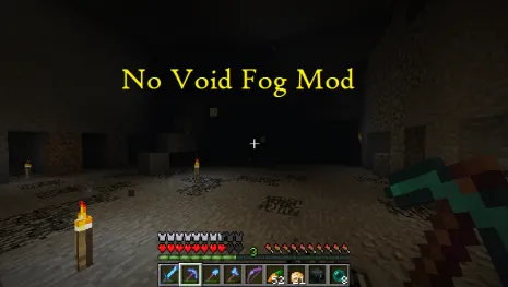 Мод на отсутствие тумана для Майнкрафт 1.7.10 (No Void Fog)