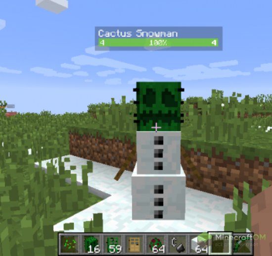 Кактусовый снеговик