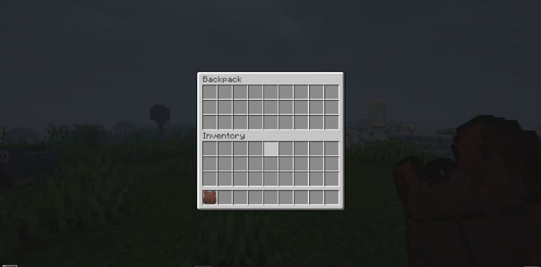 Интерфейс рюкзака