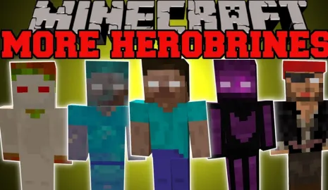 Мод на херобринов для Майнкрафт 1.7.10 (More Herobrines) Мод на херобринов для Майнкрафт 1.7.10 (More Herobrines)