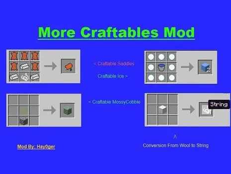 Мод на крафты для Майнкрафт 1.15.2/1.12.2/1.8 (More Craftables) Мод на крафты для Майнкрафт 1.15.2/1.12.2/1.8 (More Craftables)