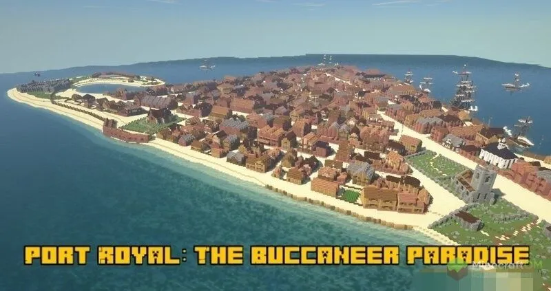Карта с портовым городом для Майнкрафт 1.16.5 (Port Royal: The Buccaneer Paradise) Карта с портовым городом для Майнкрафт 1.16.5 (Port Royal: The Buccaneer Paradise)