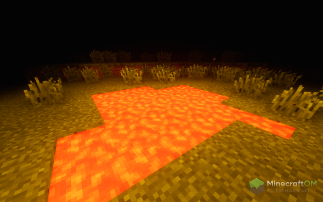 Ночь и лавовое озеро