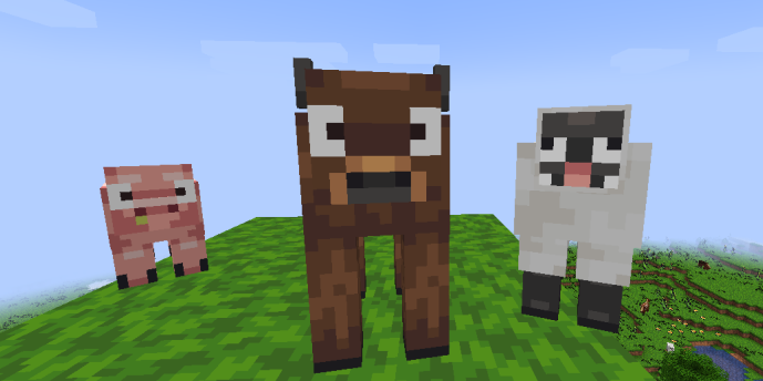 Корова, свинья и овца