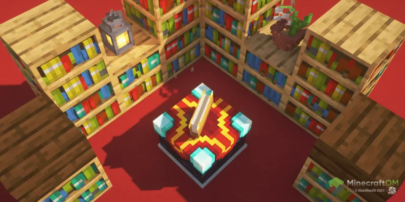 Стол зачарования и книжные полки