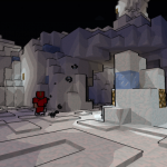 Мультяшный биом и игрок