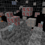 Редстоун и бедрок четко видны