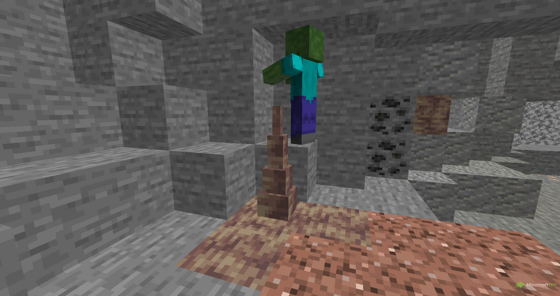 Сталактит в естественной генерации