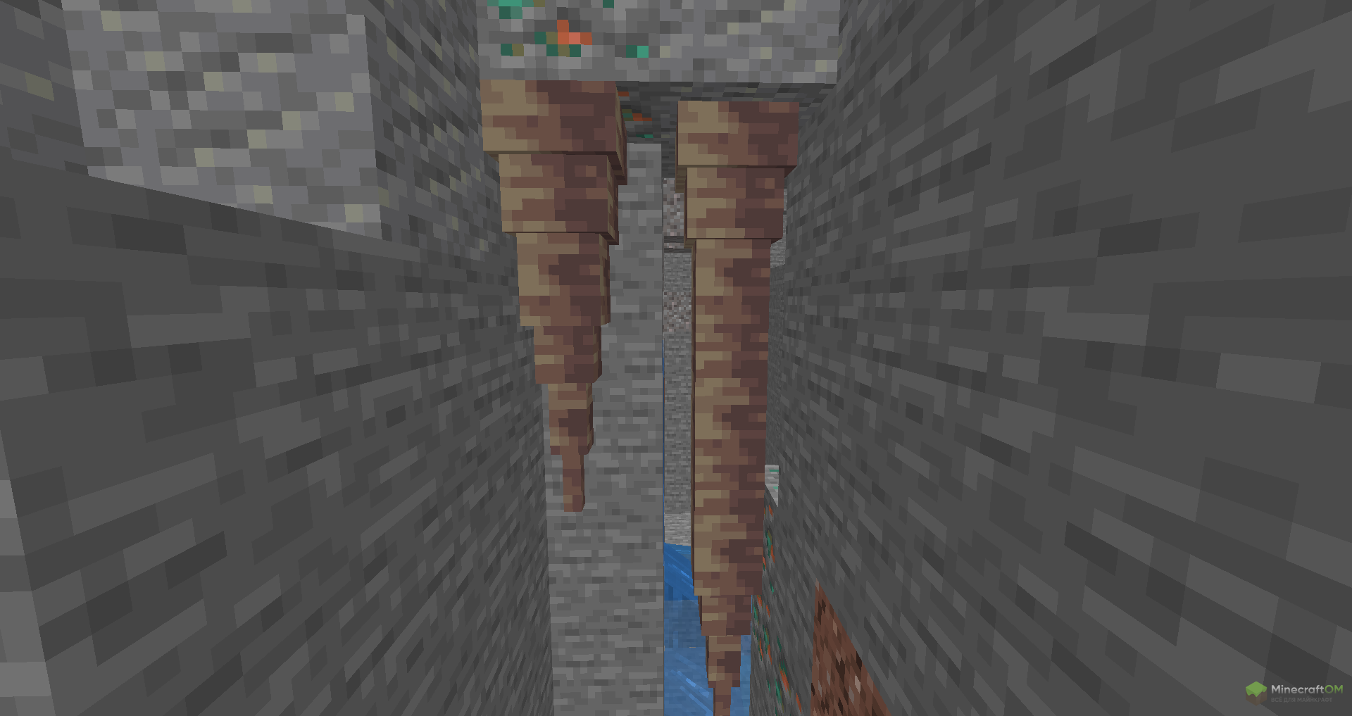 Сталактит искусственно размещенный