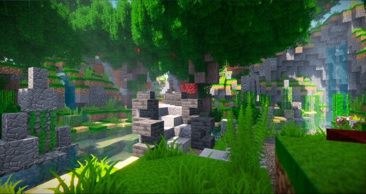 Темный лес с текстурами