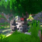 Темный лес с текстурами