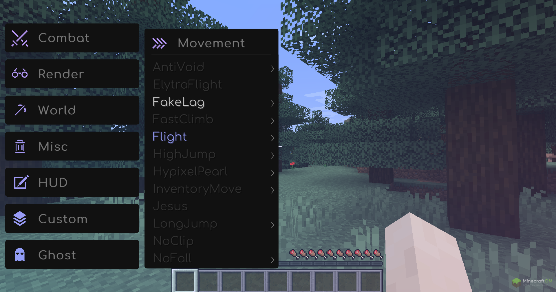 Активированная функция Flying