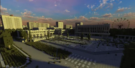 Карта на покинутый город для Майнкрафт 1.14.4 (Припять) Карта на покинутый город для Майнкрафт 1.14.4 (Припять)