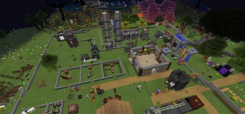 База с ракетой и механизмами