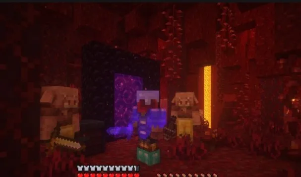 Позолоченная броня на игроке