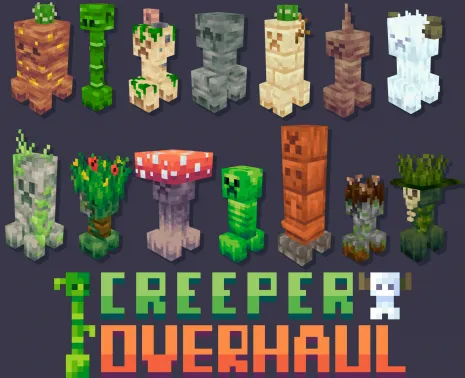 Мод на криперов для Майнкрафт 1.18.2 (Creeper Overhaul) Мод на криперов для Майнкрафт 1.18.2 (Creeper Overhaul)